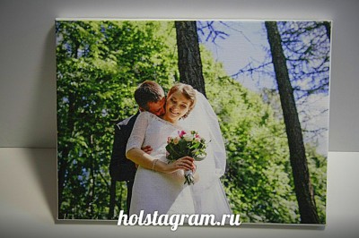 свадебное фото, напечатанное на холсте фото
