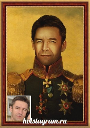 Лицо, вписанное в портрет полководца фото