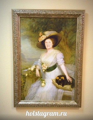 Портрет бабушки на холсте фото