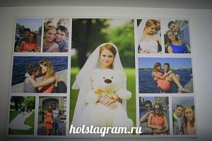 Фотоколлажа на холсте со свадьбы фото