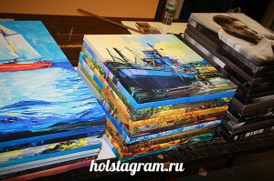 Много готовых картин на холсте в СПб фото