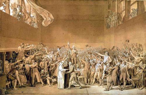 Репродукция картины Давид Жак Луи на холсте - Клятва в зале для игры в мяч!