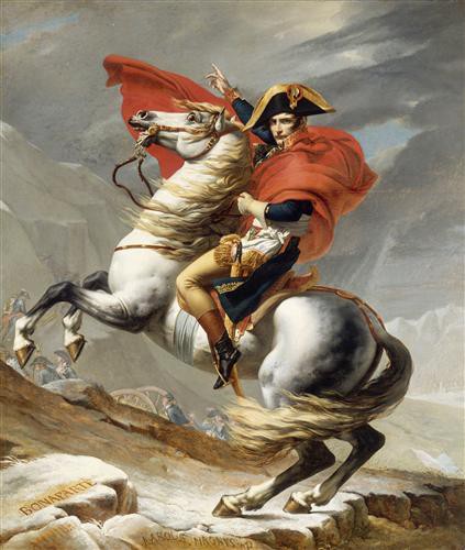 Репродукция картины Давид Жак Луи на холсте - Bonaparte franchissant le  Grand Saint-Bernard!