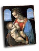 Картина автора Леонардо да Винчи под названием Мадонна с младенцем (Мадонна Литта)