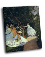 Картина автора Клод Оскар Моне под названием «Женщины в саду»