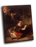 Картина автора Рембрандт Харменс ван Рейн под названием Святое семейство