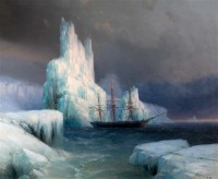 Картина автора Айвазовский Иван под названием Ледяные горы в Антарктике