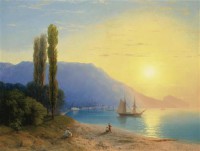 Картина автора Айвазовский Иван под названием Восход солнца у берегов Ялты