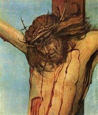 Картина автора Альтдорфер Альбрехт под названием Kreuzigung, Christus am Kreuz mit Maria und Johannes