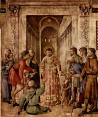 Картина автора Анджелико Фра под названием Freskenzyklus zum Leben der Heiligen Stephan und Laurentius