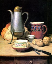 Картина автора Анкер Альберт Самуэль под названием Still-Life with Coffee, Milk and Potatoes