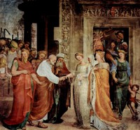 Картина автора Беккафуми Доменико под названием Fresken im Oratorium des Hl. Benedikt in Siena