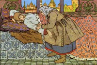 Картина автора Билибин Иван под названием Девица и Финист Ясен-Сокол