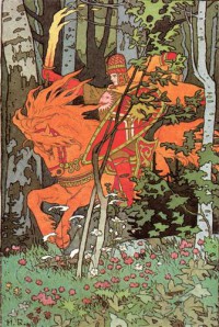 Картина автора Билибин Иван под названием Красный всадник