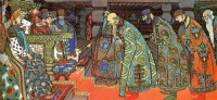 Картина автора Билибин Иван под названием Торговые гости у Салтана