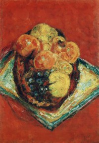Картина автора Боннар Пьер под названием Fruits sur la nappe rouge
