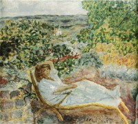 Картина автора Боннар Пьер под названием La Sieste au jardin Détail 1