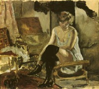 Картина автора Боннар Пьер под названием Jeune Femme assise sur une chaise longue