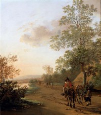 Картина автора Бот Ян под названием Дорога по берегу озера
