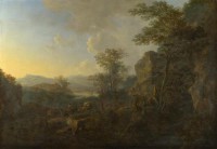 Картина автора Бот Ян под названием A Rocky Landscape with Peasants and Pack Mules