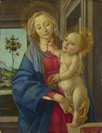 Картина автора Боттичелли Сандро под названием The Virgin and Child with a Pomegranate