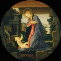 Картина автора Боттичелли Сандро под названием The Virgin Adoring the Child