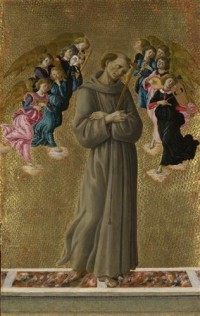 Картина автора Боттичелли Сандро под названием Saint Francis of Assisi with Angels