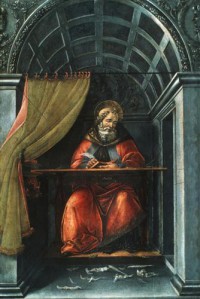 Картина автора Боттичелли Сандро под названием St. Augustinus in  prayer