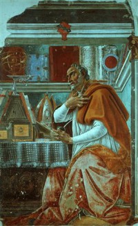 Картина автора Боттичелли Сандро под названием St. Augustinus in prayer