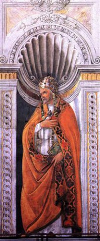 Картина автора Боттичелли Сандро под названием Portrait of the pope, Staint Sixtus II