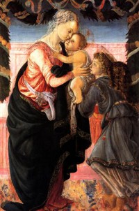 Картина автора Боттичелли Сандро под названием Madonna with child and an angel