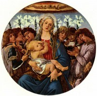 Картина автора Боттичелли Сандро под названием Madonna with eight singing angels