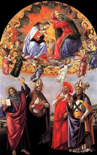 Картина автора Боттичелли Сандро под названием Coronation of Madonna