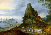 Картина автора Брейгель Младший Ян под названием Морской берег с руинами замка