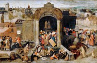 Картина автора Брейгель Старший Питер под названием Изгнание торговцев из храма