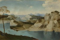Картина автора Брейгель Старший Питер под названием Landscape - A River among Mountains