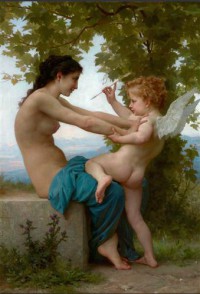 Картина автора Бугеро Вильям-Адольф под названием Девушка и Амур