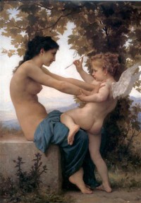 Картина автора Бугеро Вильям-Адольф под названием A Young Girl Defending Herself Against Eros