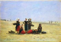 Картина автора Буден Эжен под названием Women on the Beach at Berck