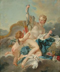 Картина автора Буше Франсуа под названием Venera razoruzhaet Amura  				 - Венера разоружает Амура