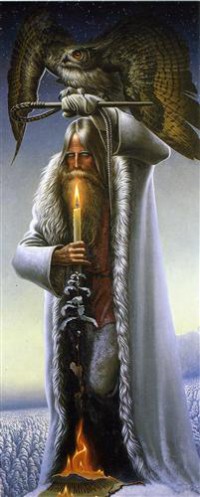 Картина автора Васильев Константин под названием Человек с филином