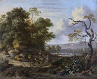 Картина автора Вейнантс Ян под названием Landschap  met  ezelrijder