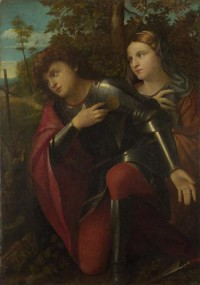 Картина автора Веккьо Пальма под названием Saint George and a Female Saint