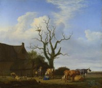 Картина автора Велде Адриан под названием A Farm with a Dead Tree