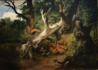 Картина автора Верне Эмиль-Жан-Орас под названием Hunting in the Pontine Marshes  				 - Охота в Понтийских болотах