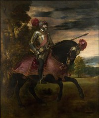 Картина автора Вечеллио Тициан под названием Carlos V en Mühlberg  				 - Карл V в сражении при Мюльберге