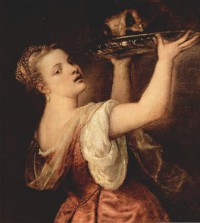 Картина автора Вечеллио Тициан под названием Salome with the head of John the Baptist