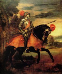 Картина автора Вечеллио Тициан под названием Emperor Charles V on Horseback