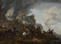 Картина автора Воуверман Филипс под названием Cavalry making a Sortie from a Fort on a Hill