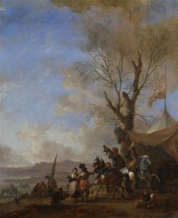 Картина автора Воуверман Филипс под названием Cavalrymen halted at a Sutler's Booth